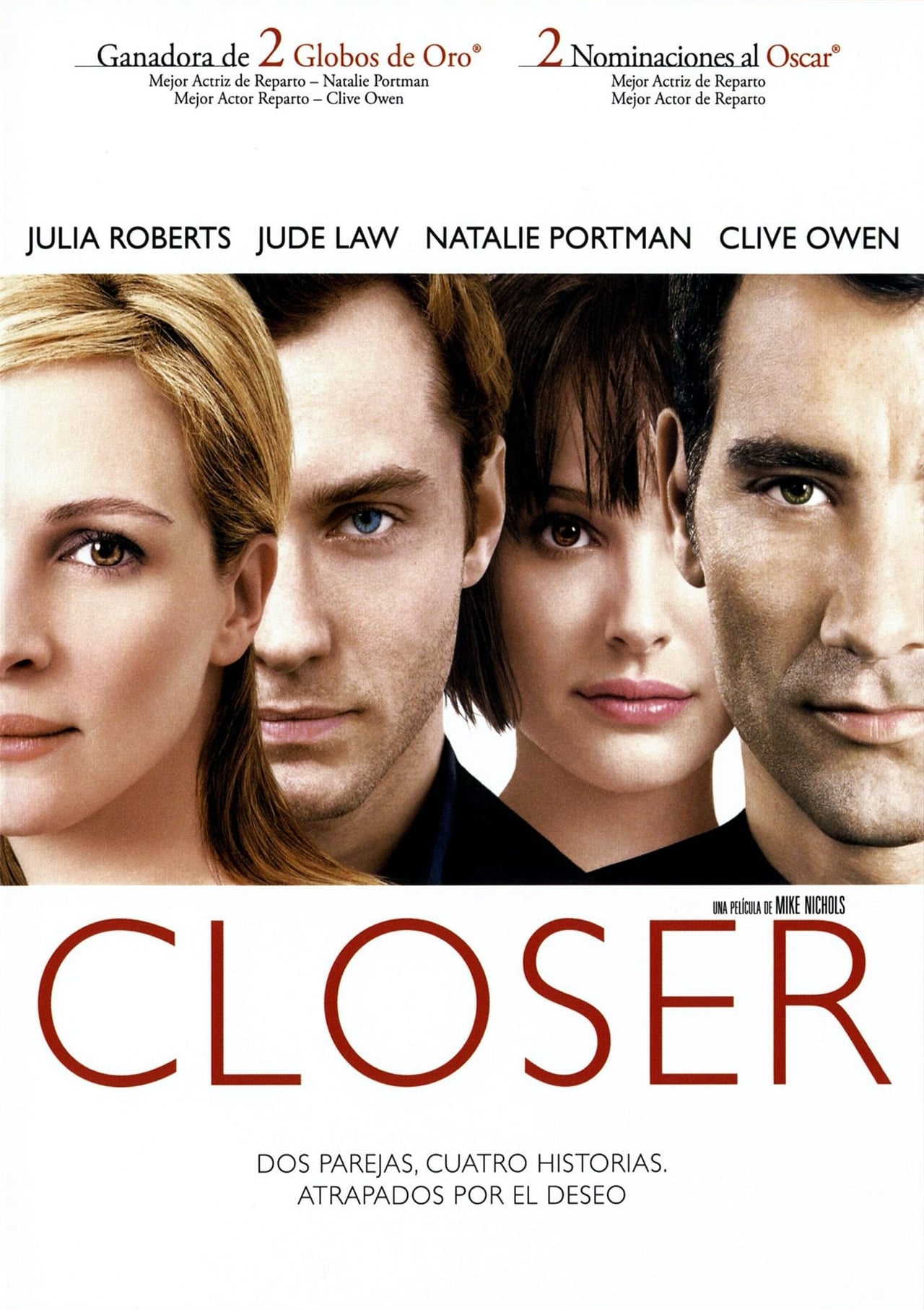 Closer. Близость / closer (2004). Натали Портман и Джуд Лоу. Closer poster.